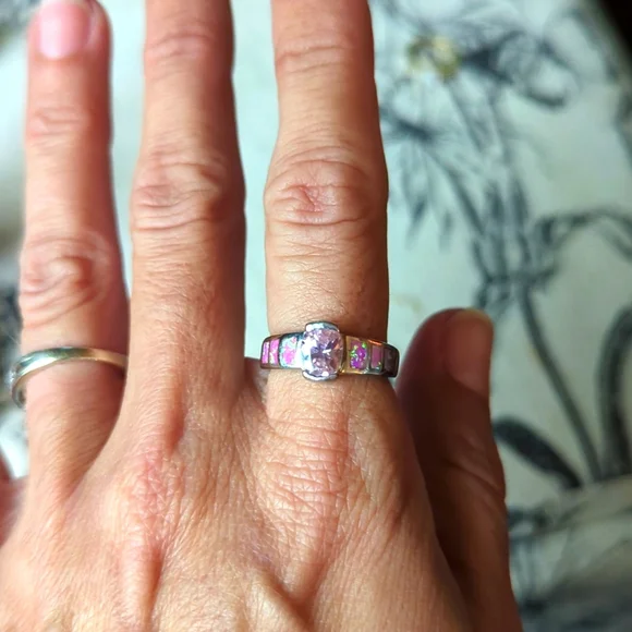 Nwt Pink Sapphire Ring Size 6.5